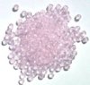 100 4mm Transparent True Pink Round Glass Beads